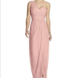NWT Dessy Rose Gold Full Length Bridesmaid Dress